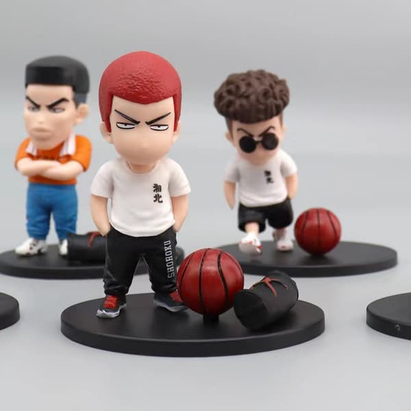 5 stk. Slam Dunk basketball chibi-figurer 9 cm PVC anime samlerobjekt-sæt