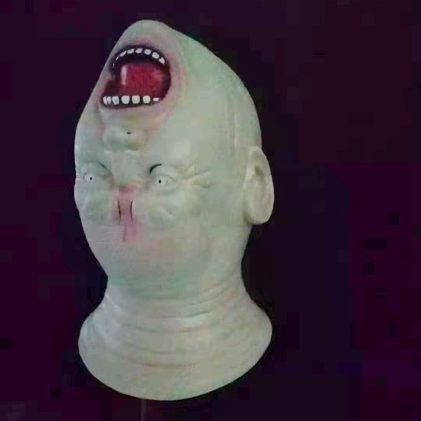 Skrämmande inverterad mask Latex huvudbonader Cosplay kostym rekvisita