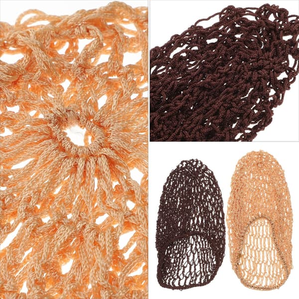 2-pack virkade hårnät för sömn, ventilerande stretchiga mössor för kvinnor