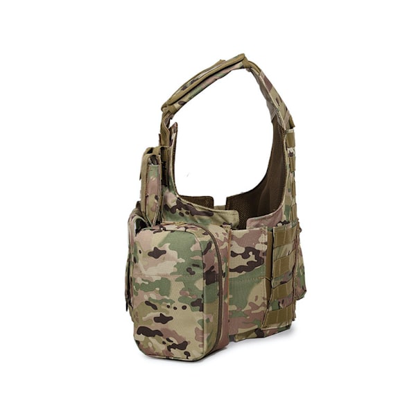 Camo Tactical Vest Outdoor Molle Jaktväst Justerbar modulär utrustning för träningsspel