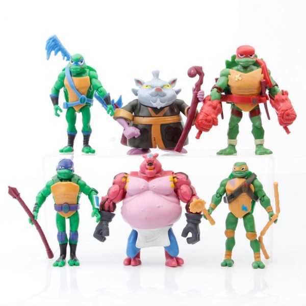 6st anime sköldpadda figur leksak modell tecken