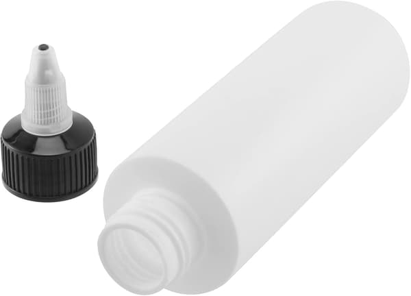 20-pack 120 ml klämflaskor med skruvkork för lim och färg