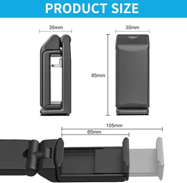Mobilholder for fly, 2-pakning 360° roterbart sammenleggbart reisestativ for mobil