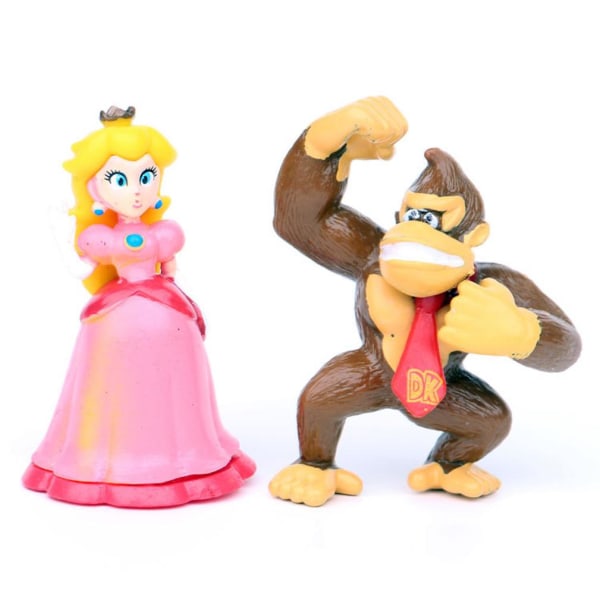 10st Super Mario Figurleksak Padda Bowser Troopa Goomba Micro Landskapsdekoration