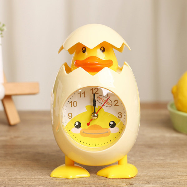 Creative Chick Duckling Kids Anime Väckarklocka Non Ticking Analog klocka
