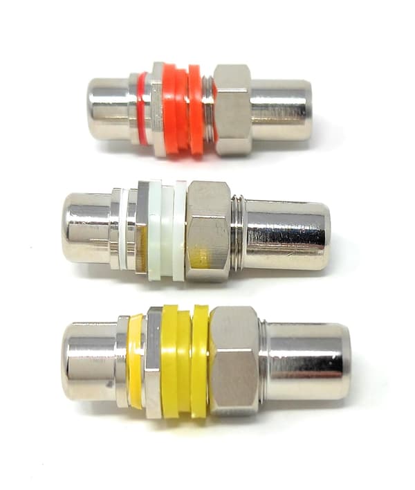3-pak RCA hun-til-hun panelmonteret kobling lyd- og videokabeladapter