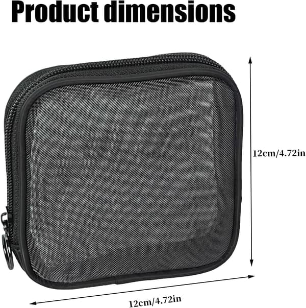 2-pak mini mesh-makeuptasker, kosmetik-organizer til rejser med lynlås