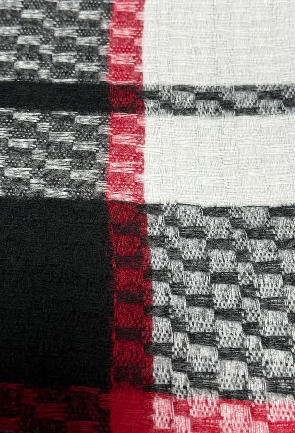 Poncho-cape med öppen front för dam, rutig sjal, oversized kofta med fransar