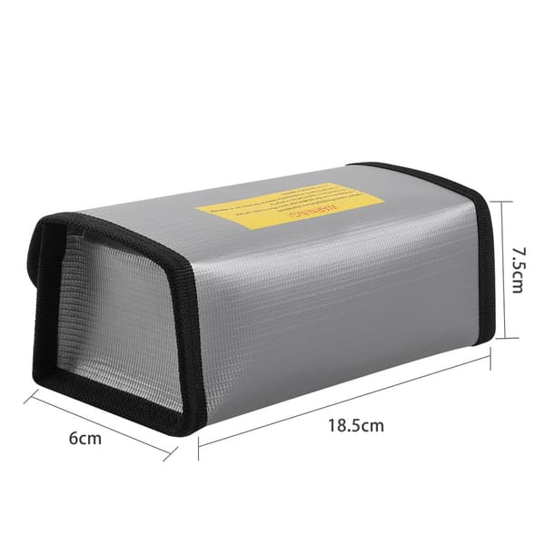 Brandsäker LiPo Batterisäker Väska 185x75x60mm Explosionssäker Förvaring