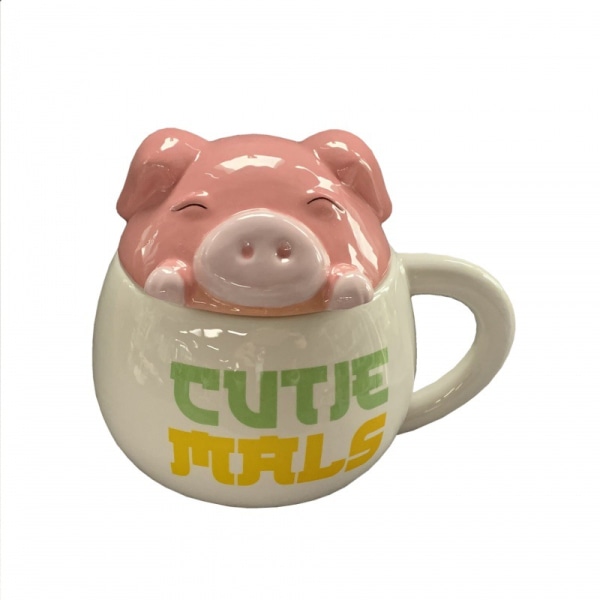 3D söt gris keramisk kaffemugg Tekopp Nyhetsgåva