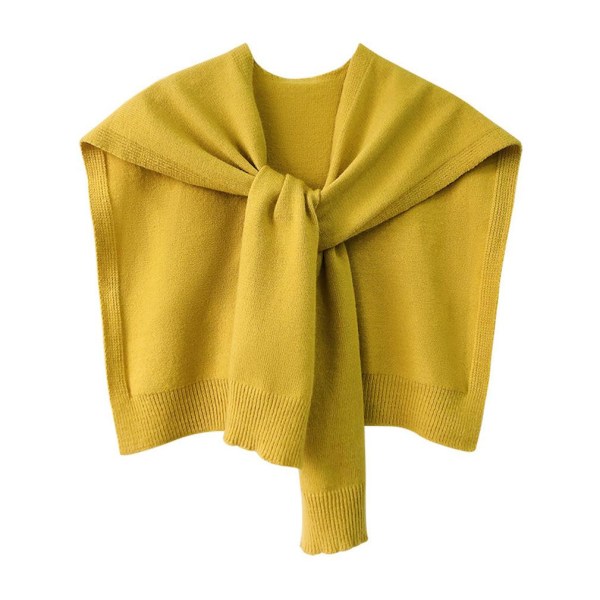 Broderi Fake Collar Avtagbar blus Liten Dam Sjal Half Skjortor Ginger Yellow