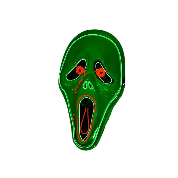Screaming Ghost Mask LED Luminous Mask Skrämmande Cosplay Halloween