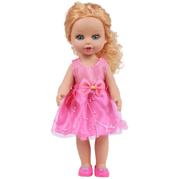 Flicka Baby Doll Figur Tecknad Princess Simulation Toy Pink