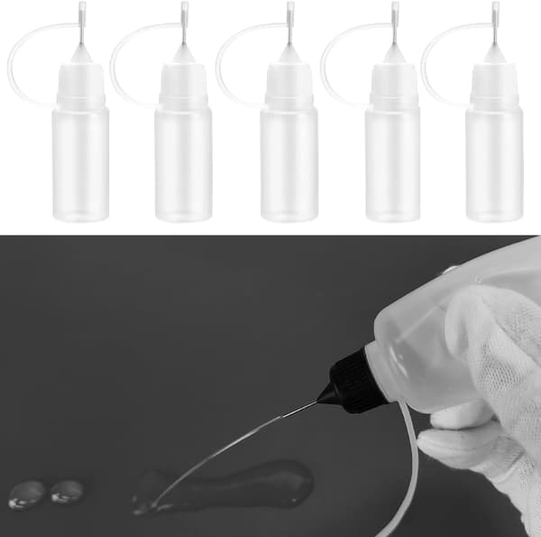 10 st 10 ml precisionslimflaskor med fint munstycke för pyssel och DIY-projekt