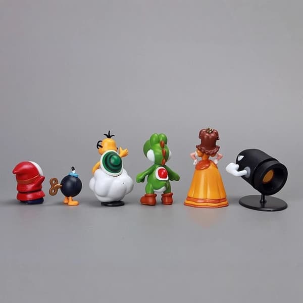 18 stk. Mario spilkarakterfigurer 3-7 cm PVC mini samlerobjekt-sæt