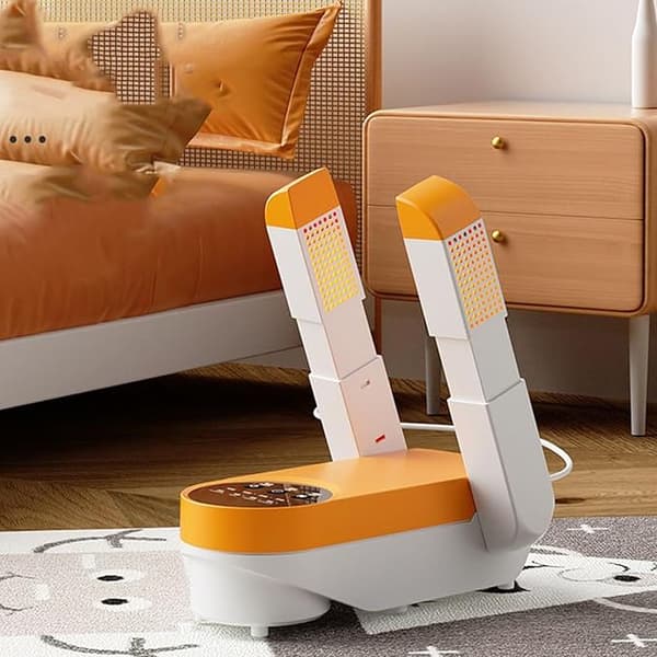 Foldbar skotørrer med intelligent timer, justerbar varme og kompakt design