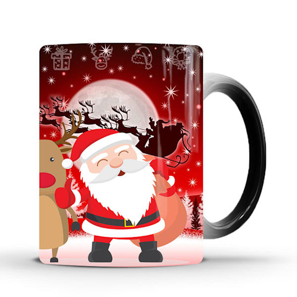 Christmas Tree Color Changing Mugg Keramisk kaffemugg Thermal tekopp Nyhetspresent