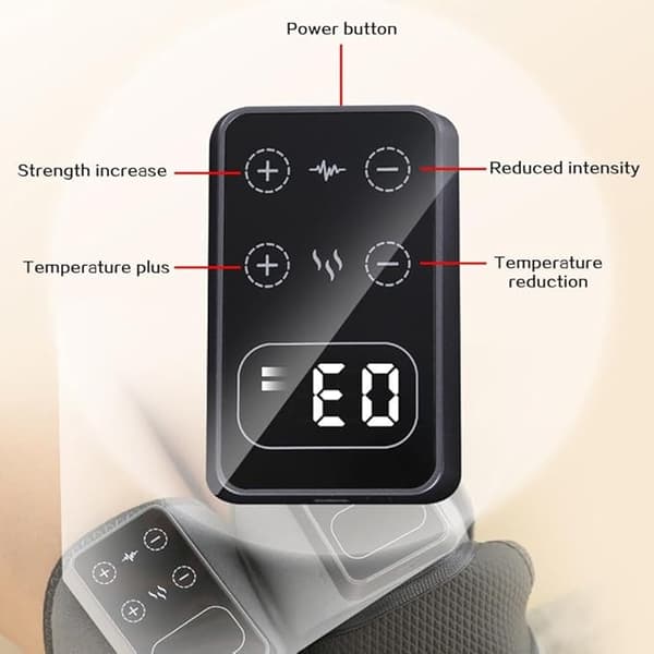 Knæ Varme Terapi Massage Pad, Opvarmet Ledsmertelindring, Justerbar