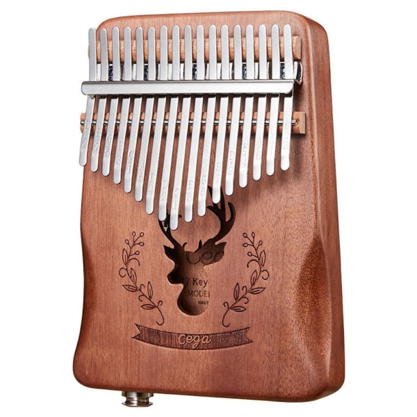 Kalimba Thumb Piano 17 tangenter Electric Box EQ Bärbart musikinstrument för framförande