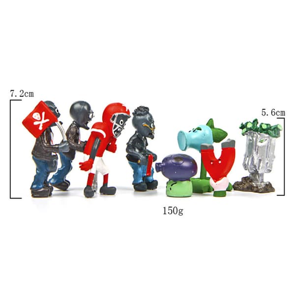8 stk Planter Zombies Anime Figur Leke Samling Modell Dekor Samleobjekter Statue