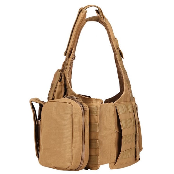 Tactical West Multi Pockets Skyddsväst Airsoft Brown