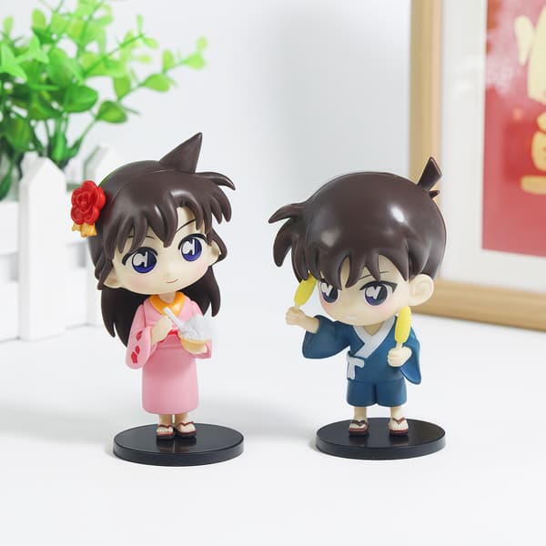 6 stk. Detective Conan karakterfigurer 8-9 cm PVC samlerobjekter til udstilling