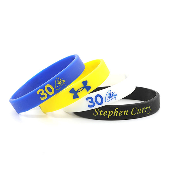 4st 30 Curry Basketball Star Silikonarmband Herrarmband Utomhussportarmband