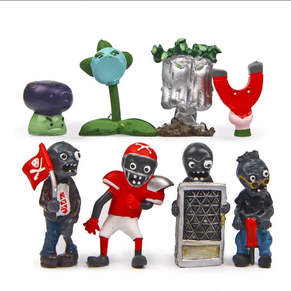 8 stk Planter Zombies Anime Figur Leke Samling Modell Dekor Samleobjekter Statue