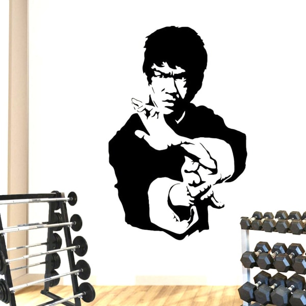 Kung Fu Mytisk Bruce Lee Anime Väggdekal Avtagbar tapet Hemdekoration
