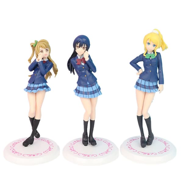 5 st Lovelive Vacker Flicka Anime Figur Leksak Samling Modell Dekoration Samlarobjekt Staty