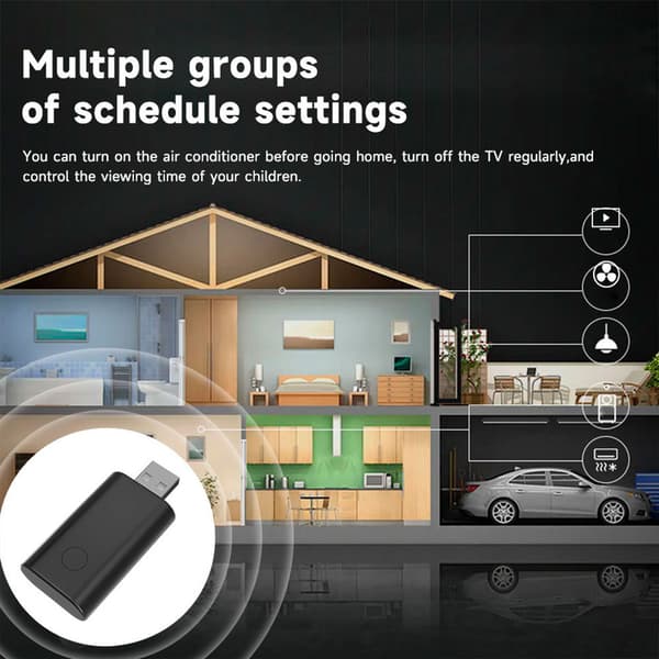 Tuya WiFi USB IR Fjernbetjening Universal Infrarød Smart Home Controller Sort