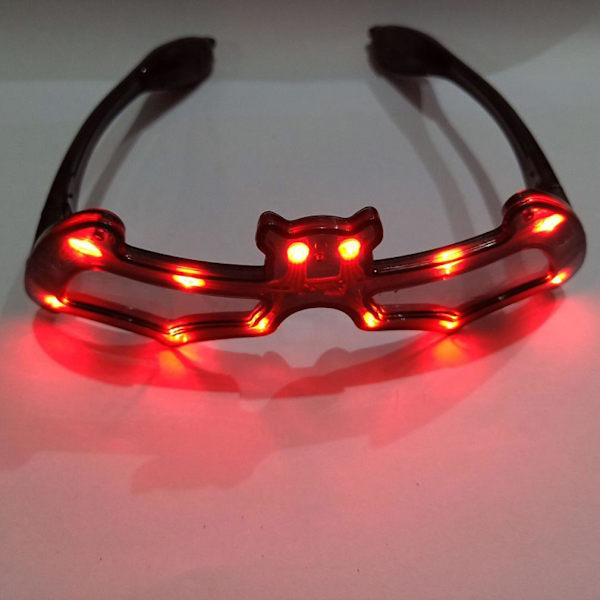 Bat Luminous LED Glasögon Neon Party LED Light Up Glasögon för Cosplay Halloween DJ Party
