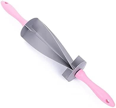 Justerbar kjevle for baking, horn- og firehjulsdesign, rosa
