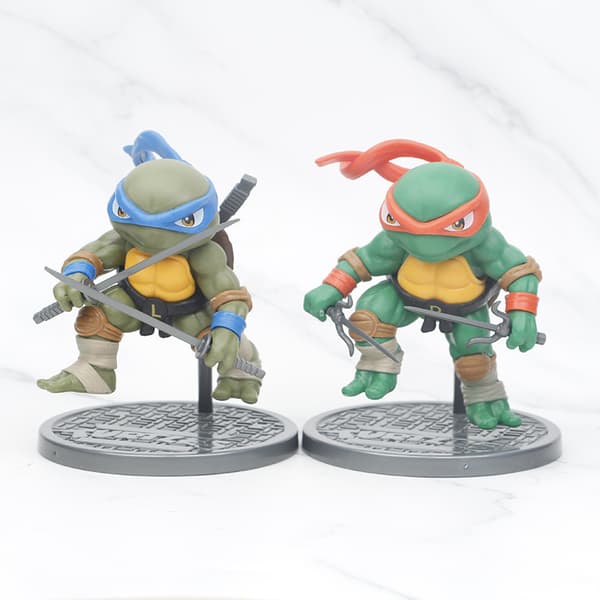 4 stk. Ninja Turtles karakterfigurer 12 cm PVC samleobjekt-modellsett