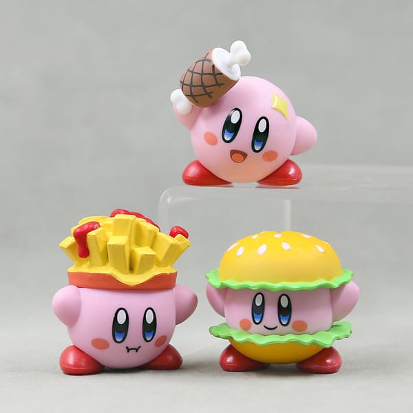 6 stk. Kirby mat-tema PVC minifigurer søtt samlerobjekt skrivebordsdekorasjonssett