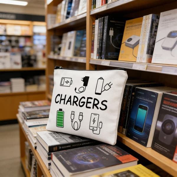 Rejse-kabelorganisator til opladere, kabler, gadgets og tech-udstyr