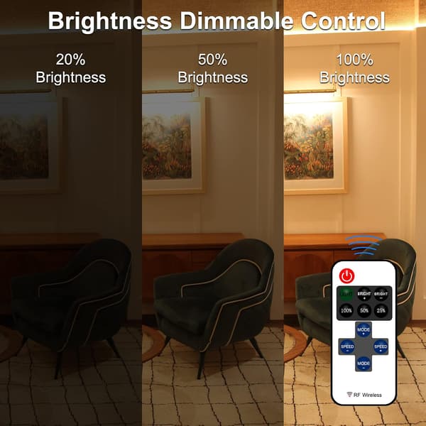 5M COB LED-list 24V 2700K Varmhvit Dimmbar CRI90+ RF-fjernkontroll