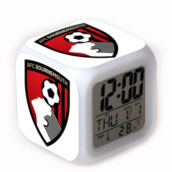 League Kids Digital LED-väckarklocka Nattljus Glödande skrivbordsklocka med termometer