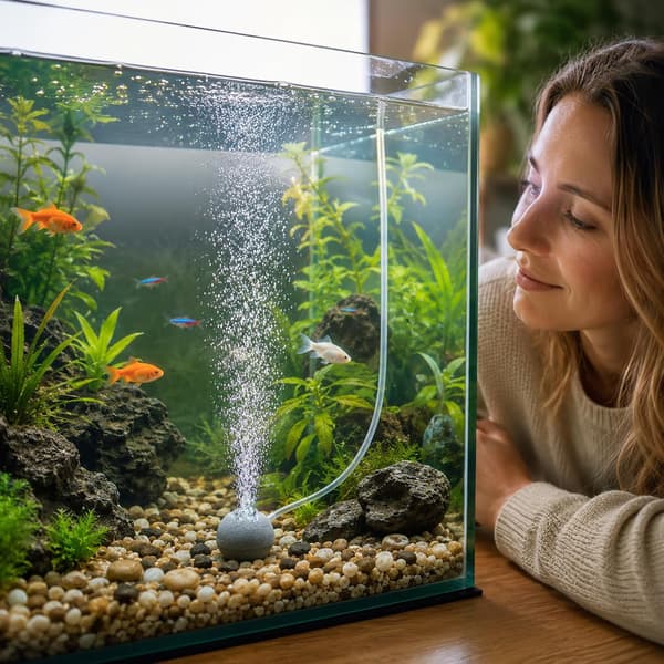 12-pack akvarieluftstenar, finbubbliga luftstenar för akvarier och dammar