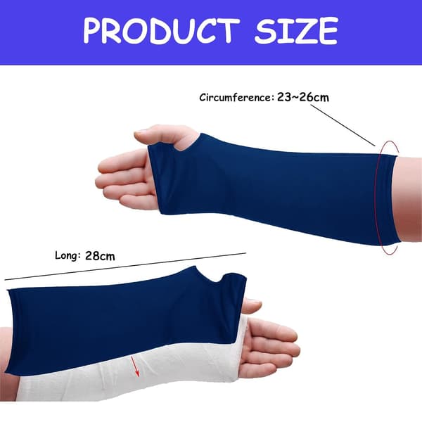 2-pack armgipsskydd, mjuka elastiska ärmar för vuxna, gipsskydd