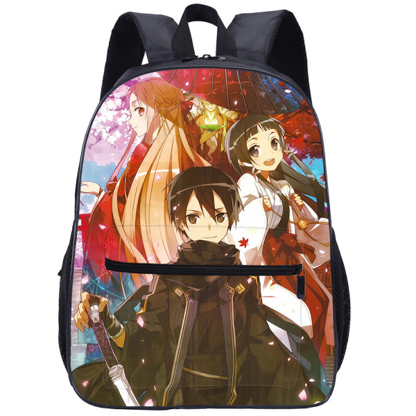 Sword Art Online Anime Skolryggsäck Casual Daypack Ryggsäck Cool bokväska