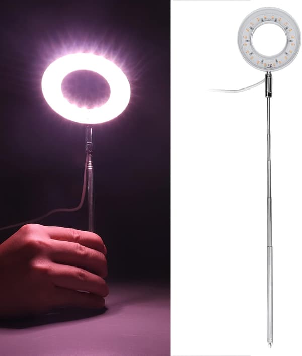5W Full Spectrum LED-vækstlys 63,5 cm teleskopisk 4-trins dæmpbar timer