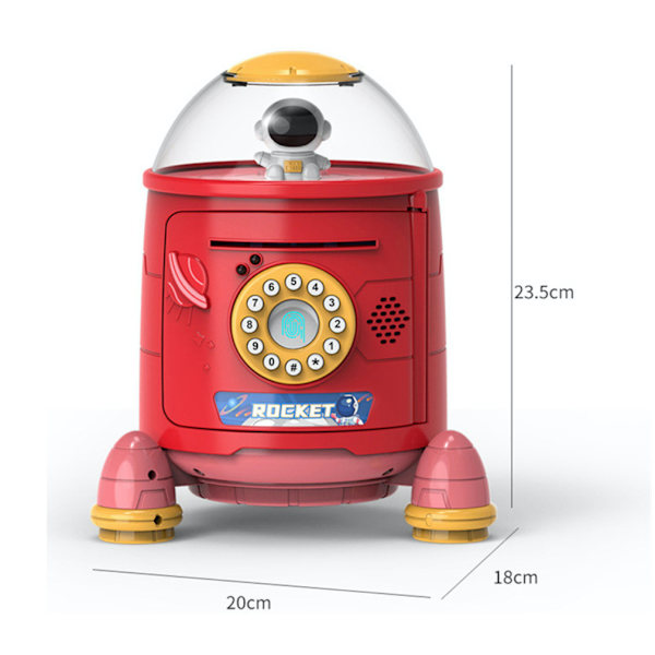 Barnraket Spargris Sparbössa Barn Vuxna Säker Pengar Bank Sparmynt Kontant Kul present