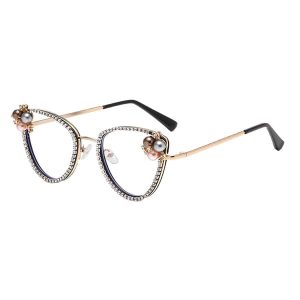 Rhinestone Perle Modebriller til Fest og Cosplay