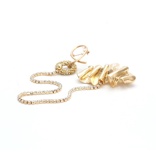 Corsage Överdriven Klo Dam Brosch Strass Inlagd Legering Brosch Pin
