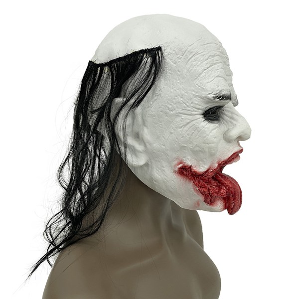 Vit nyckfull mask Huvudbonader Skrämmande cosplay rekvisita Halloween