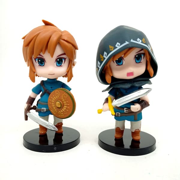 6 stk. Zeldas Link Chibi-figurer 10 cm PVC spilkarakter samlerobjekt-sæt