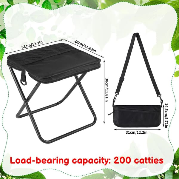 2-pack hopfällbara ryggsäckspallar, bärbara sittplatser för camping, vandring och resor