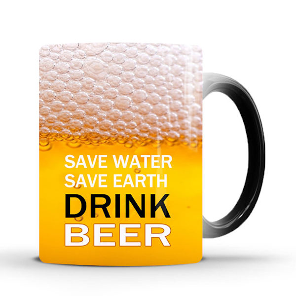 Beer Bubble Color Changing Mug Keramisk kaffemugg Thermal tekopp Nyhetspresent