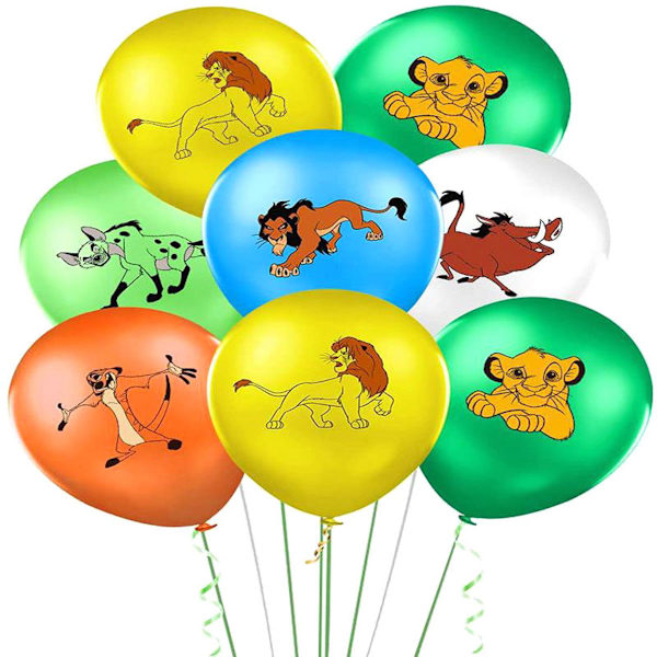 Lion Simba King Grattis på födelsedagen Set Latexballonger Party Dekoration Kit